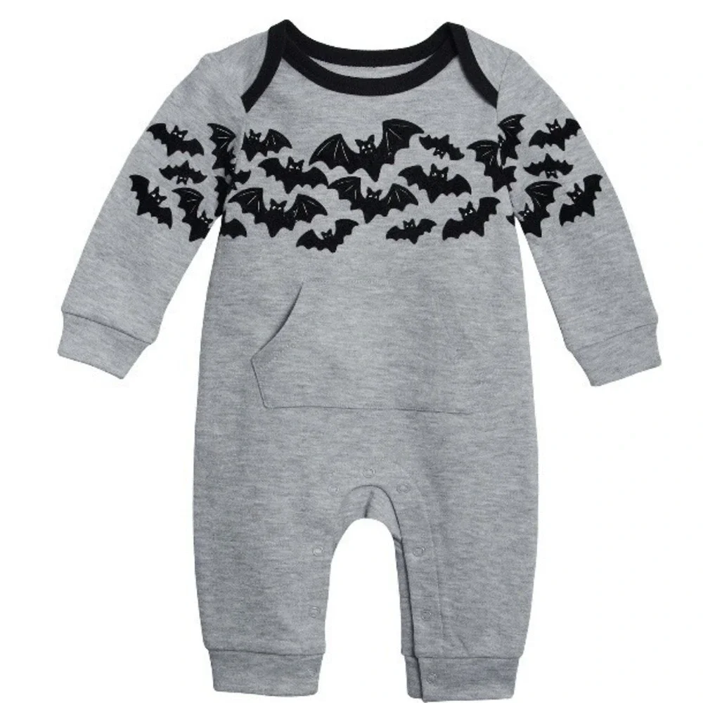 Wonder Nation Baby Halloween Creeper 3-6 Months New with Tags Light Heather Gray